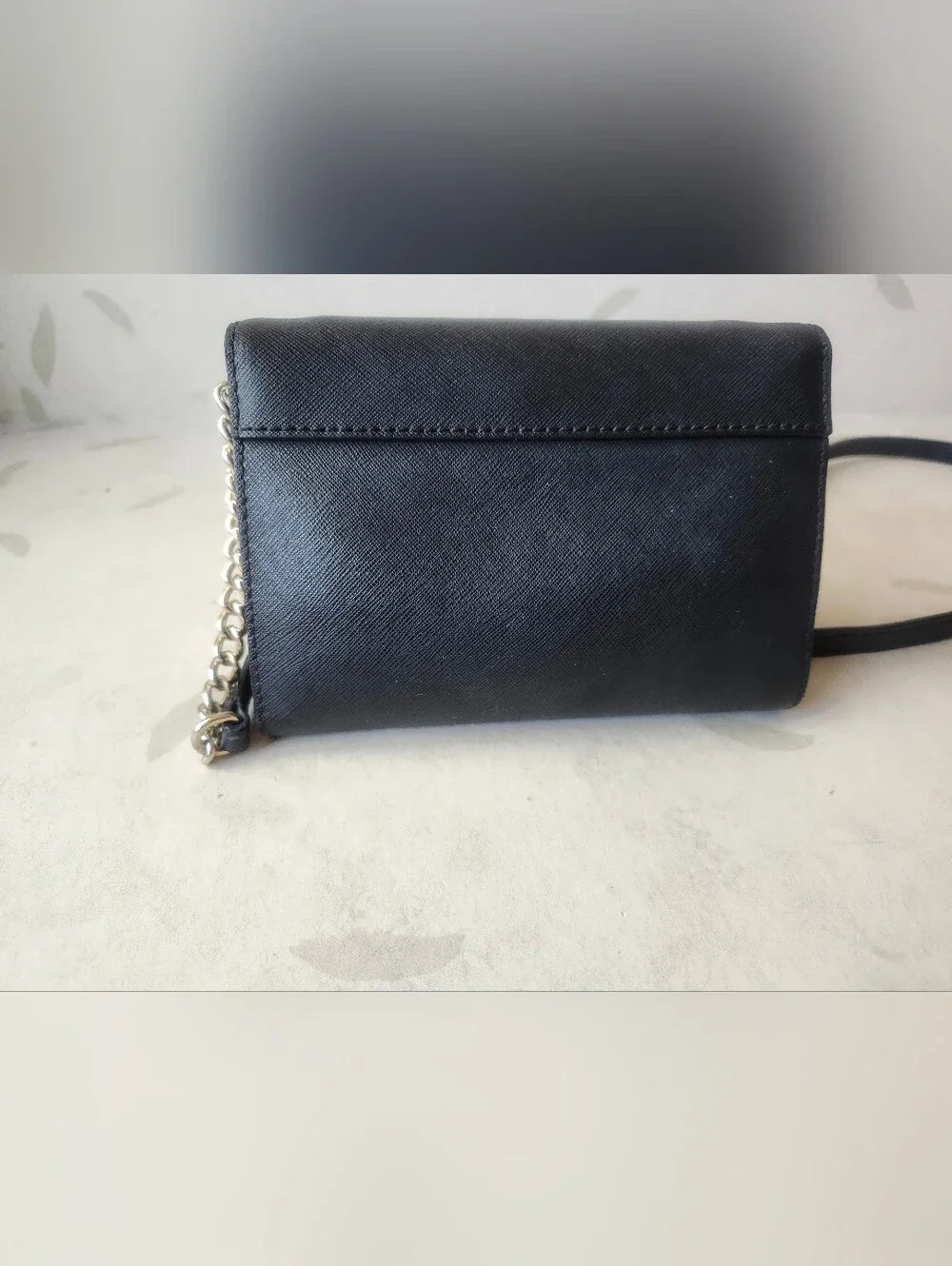 kate spade navy blue saffiano leather crossbody wallet